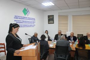 ДИФОИ БОМУВАФФАҚИЯТИ РИСОЛАИ ИЛМИИ МАҲМАДУЛЛОЕВА НАСИБА ДАР ИНСТИТУТИ ИЛМҲОИ ГУМАНИТАРӢ